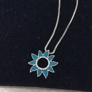 Sterling silver flower necklace